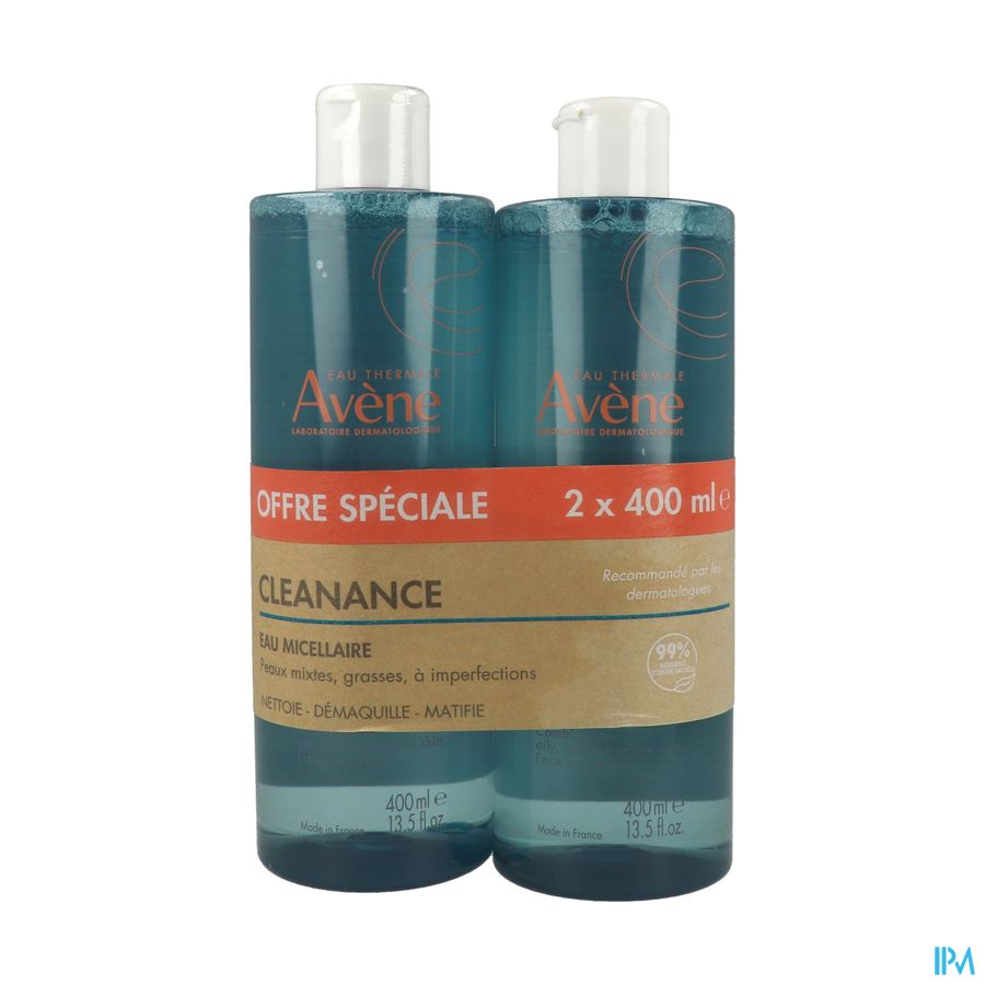 vignette AVENE CLEANANCE EAU MICELLAIRE 2X400ML