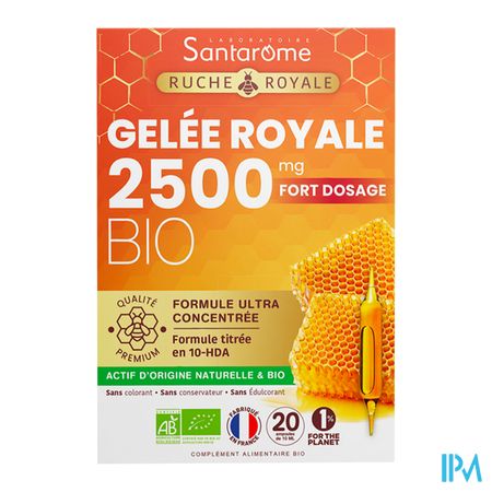 vignette Santarome Gelee Royale 2500mg Bio Ampoule 20