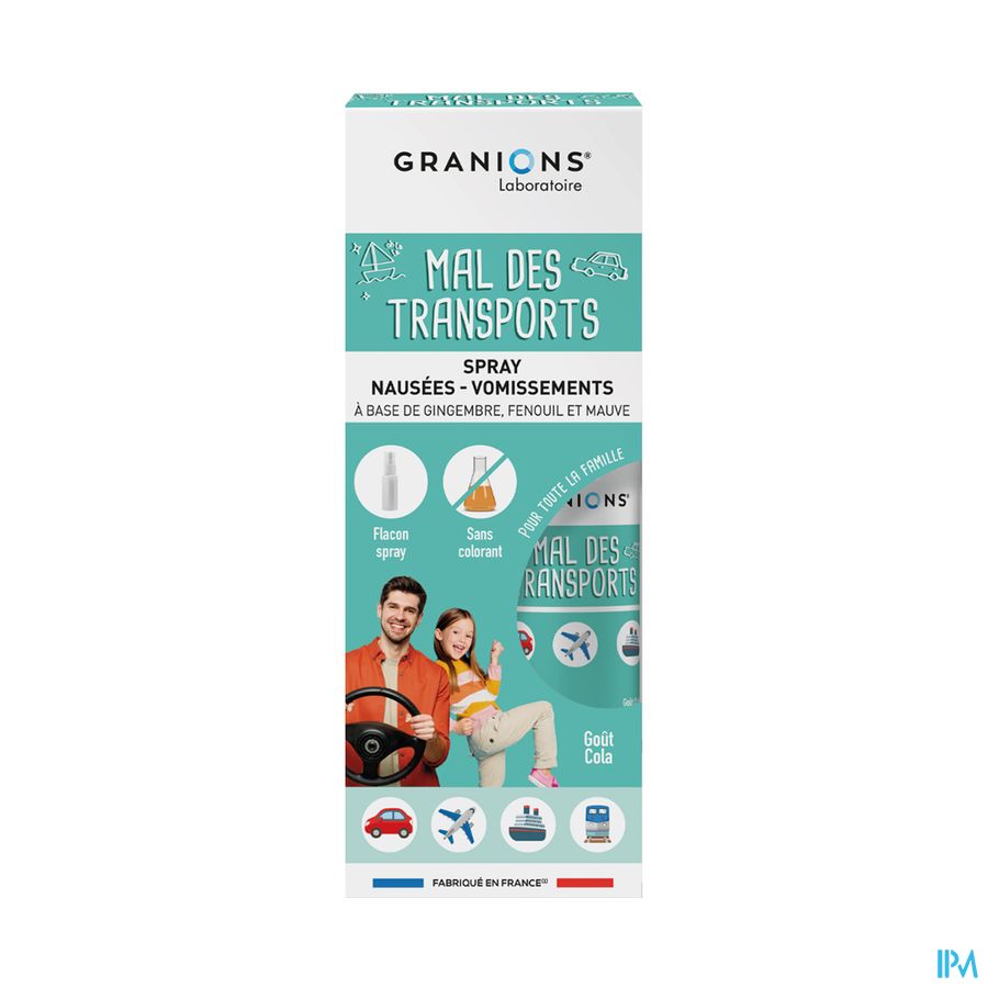 produit GRANIONS MAL DES TRANSPORTS SPRAY COLA