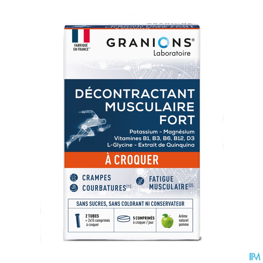 produit GRANIONS DECONTRACT MUSCULAIRE FORT 30CPR