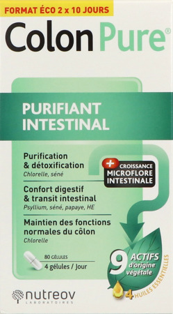 produit Nutreov Colon Pure Purifiant Intestinal Gelule 80