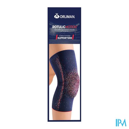 vignette Orliman Genouillere Rotulig Motion Bleu Blanc Rouge T2