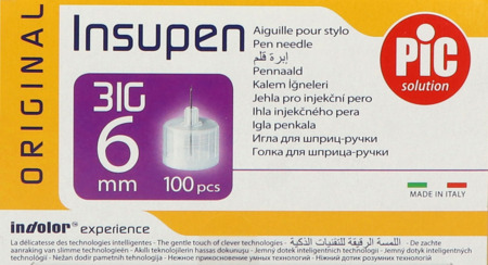 vignette INSUPEN ORIGINAL 31G X 6 MM 100 PCS