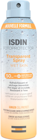 produit Isdin Foto Transparent Wet Skin Spf50+ 250ml
