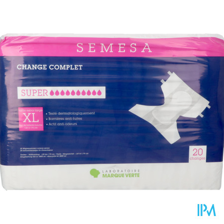 vignette Marque Verte Semesa Changes Complets Super Xlarge T4 Sachet De 20