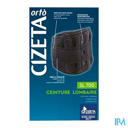 vignette Cizeta Orto Sl 700 Ceinture Soutien Lombaire Noire 26cm T2