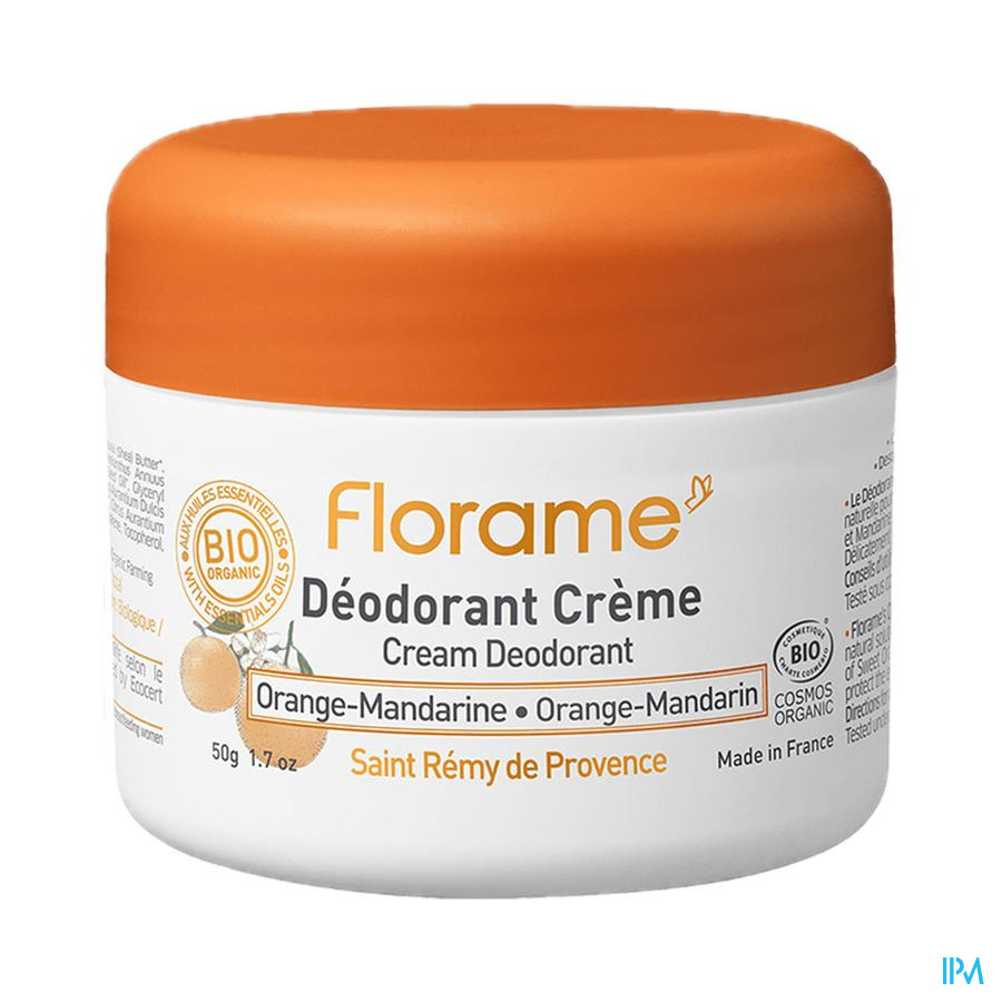 produit Florame Deodorant Creme Orange Mandarine Bio 50g