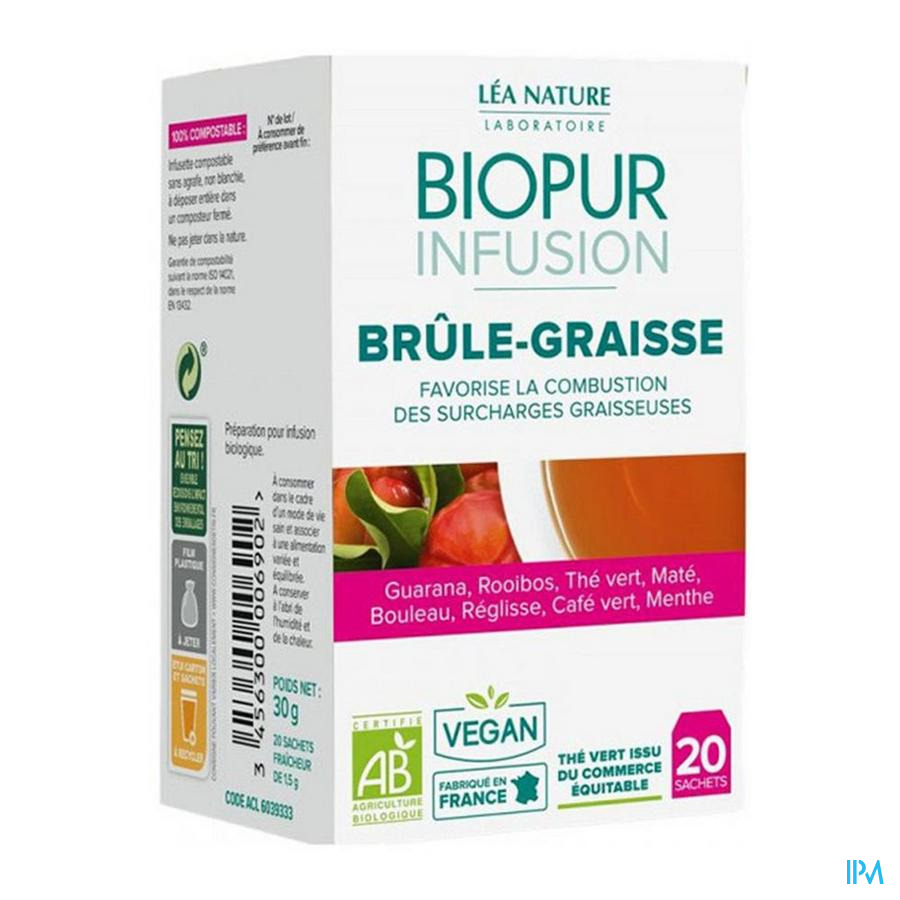produit Biopur Infusion Brule Graisse Bio Vegan Infusette 20