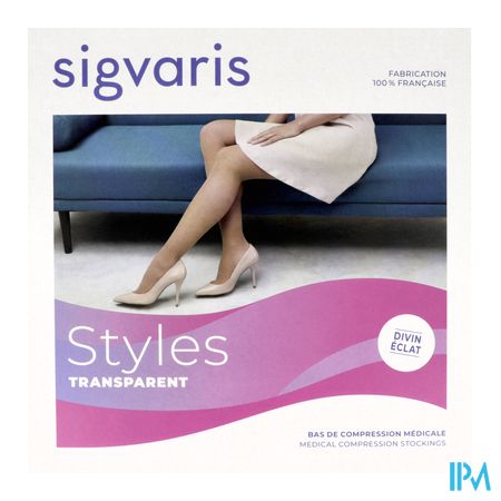 vignette Sigvaris2 Styles Transparent Bas Cuisse Autofixant Beige120 Normal Xlarge