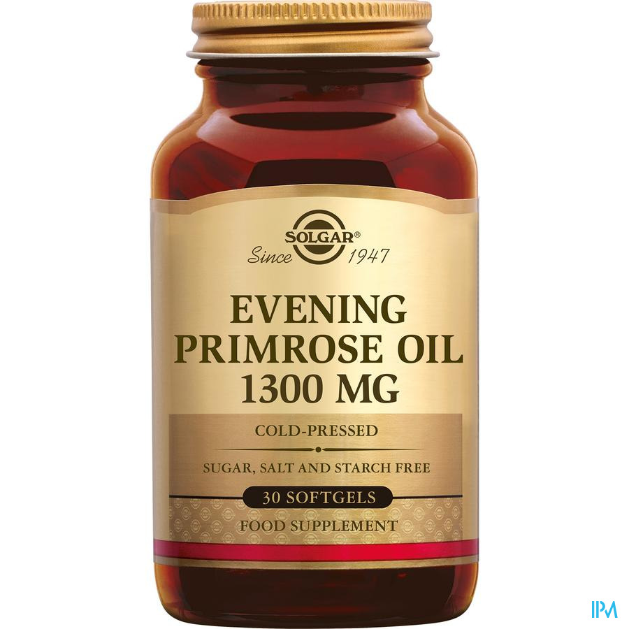 vignette SOLGAR HLE ONAGR 1300MG CAPS 30