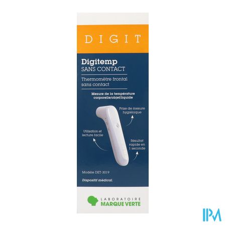 vignette Marque Verte Digitemp Sans Contact Thermometre Frontal Sans Contact
