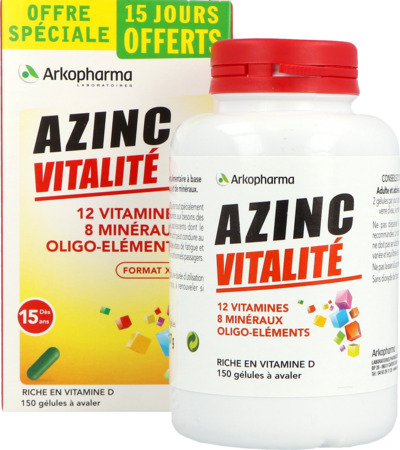 produit AZINC VITALITE XL 150GELULES