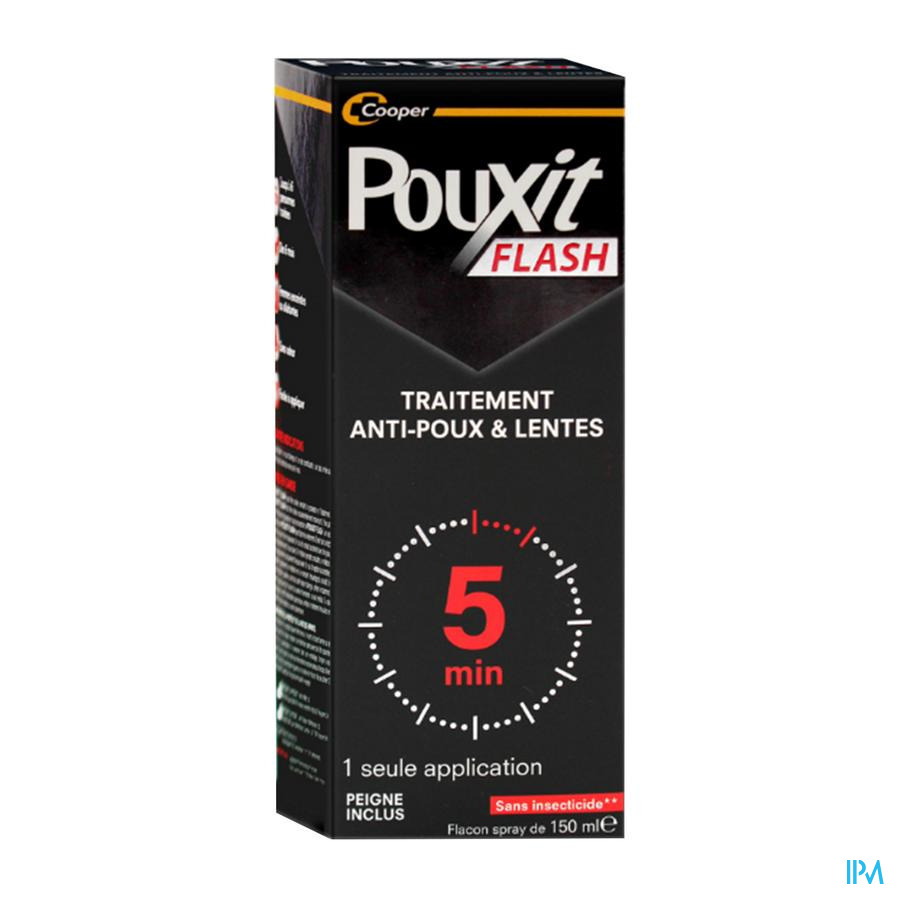 produit Cooper Pouxit Flash Traitement Antipoux Lentes Solution Pour Application Cutanee Spray 150ml + 30ml