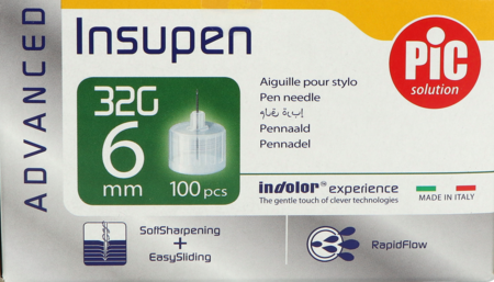 vignette INSUPEN ADVANCED 32G X 6 MM 100 PCS