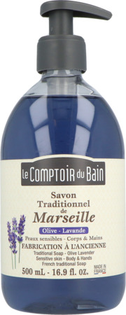 produit Le Comptoir Du Bain Savon De Marseille Olive Lavande 500ml