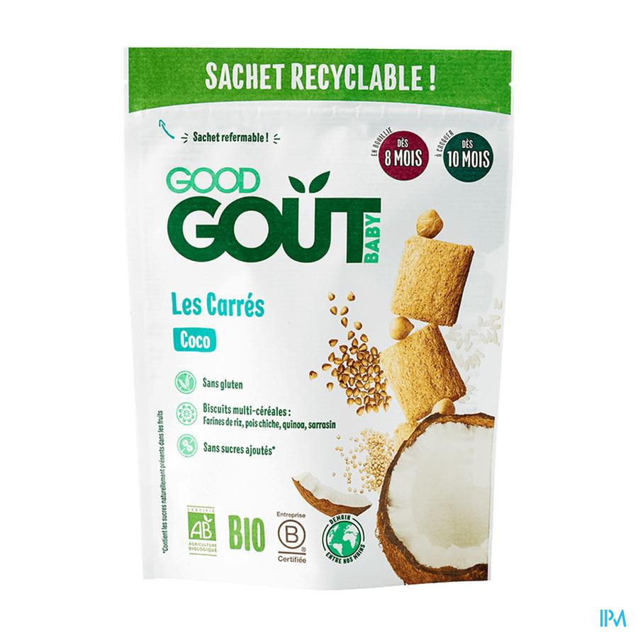 produit Good Gout Baby Biscuit Carres Coco 50g