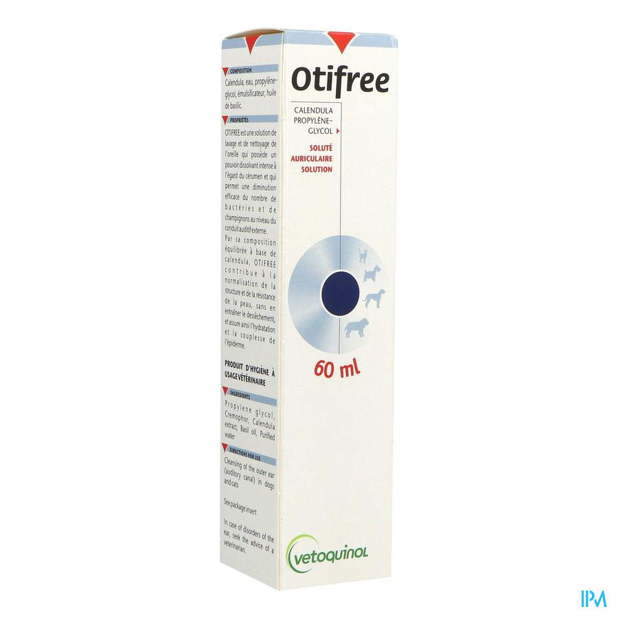 produit Otifree Solution Auriculaire Chien Chat 60ml