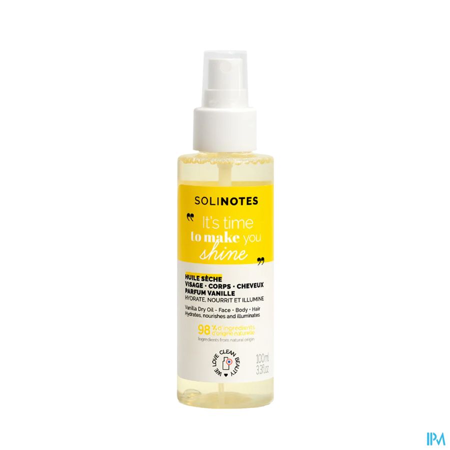 produit SOLINOTES VANILLE HUILE SECHE 100ML