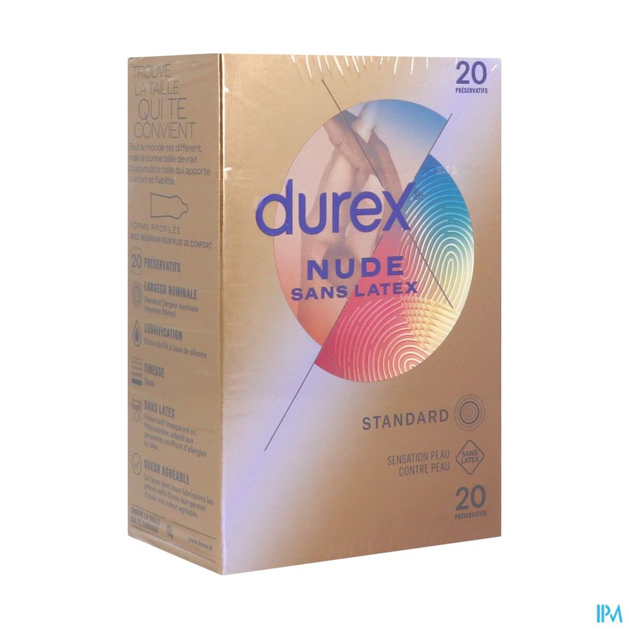 produit Durex Nude Sans Latex Preservatif 20