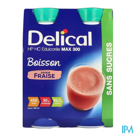 vignette Delical Boisson Hp-hc S/sucre Fraise 4x200ml