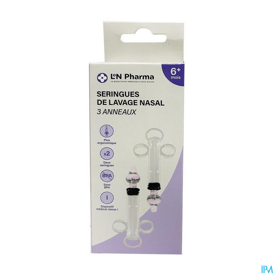 produit L2N SERINGUES NASALES 3 ANNEAUX BTE2