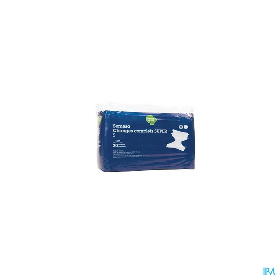 vignette Marque Verte Semesa Changes Complets Super Large T3 Sachet De 20