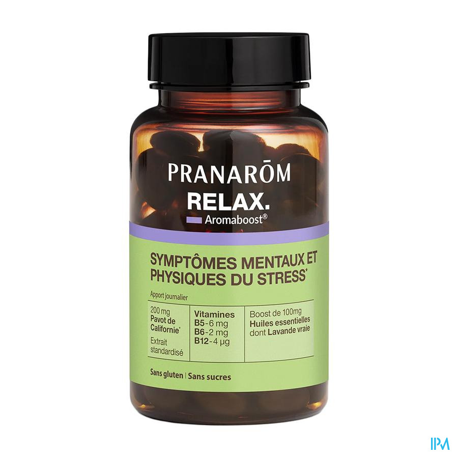 vignette PRANAROM AROMABOOST RELAX 60 CAPS