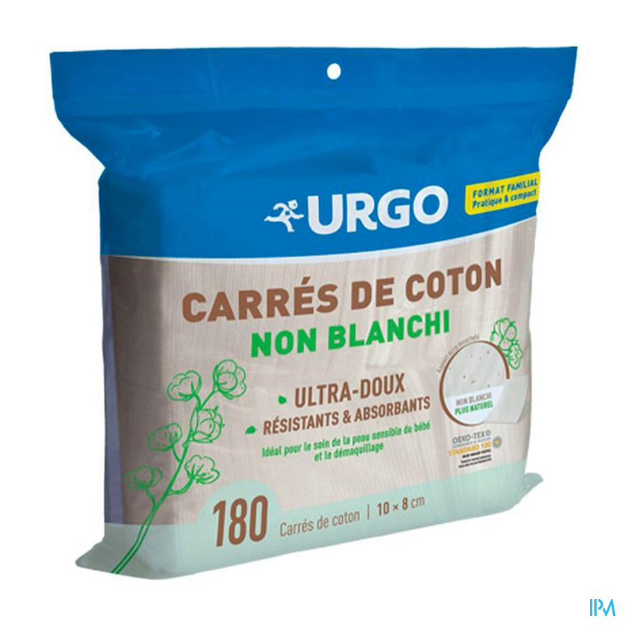 vignette Urgo Carre De Coton Non Blanchi Sachet 180