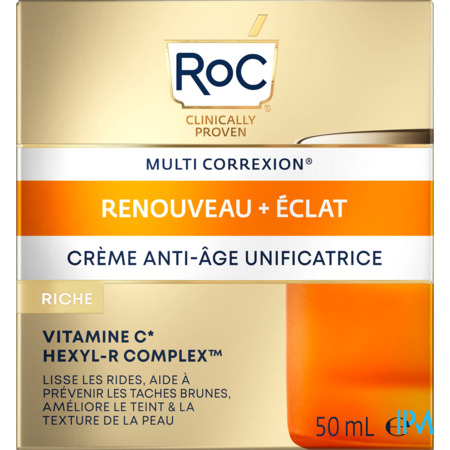 vignette Roc Renouveau + Eclat Creme Antiage Unificatrice Riche 50ml