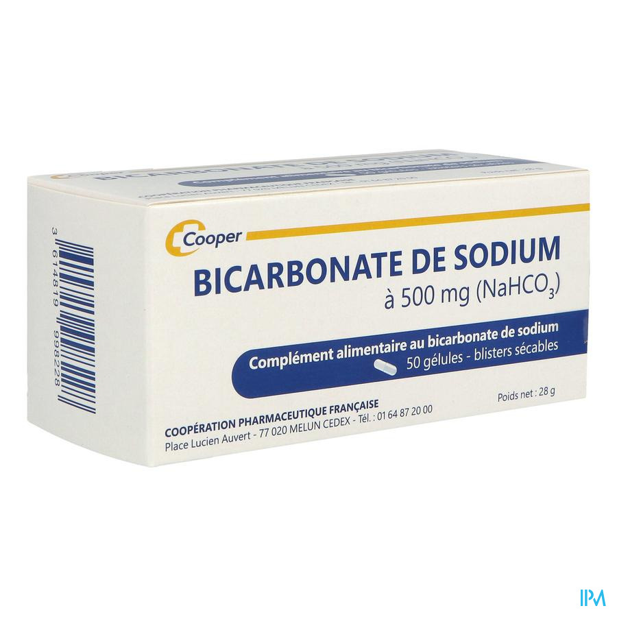 vignette BICARBONATE SOD500MG COOPER GELU50