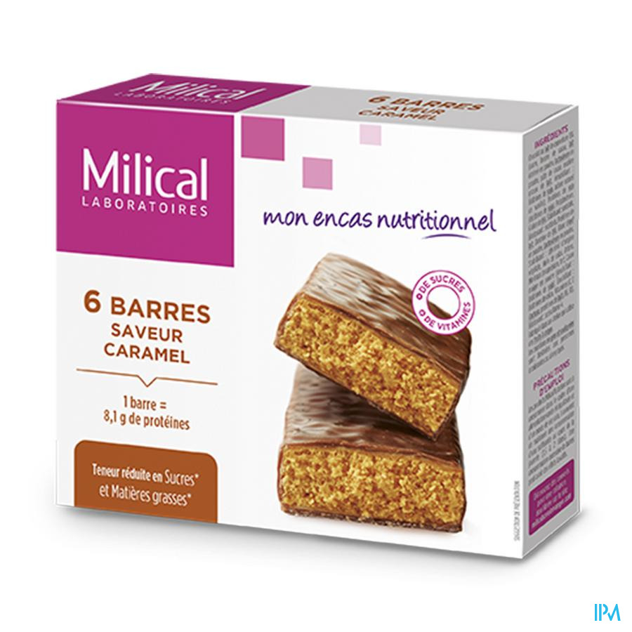 produit Milical Barre Hyperproteinee Caramel X6
