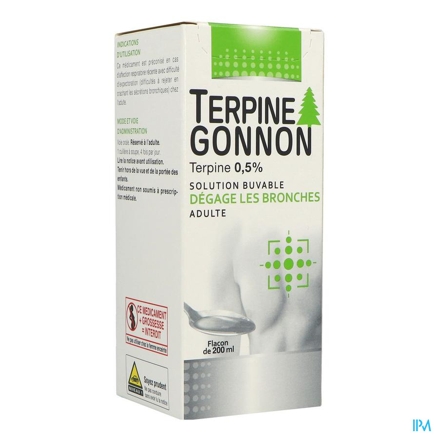 produit TERPINE GONNON 0,5% SOL BUV 200ML