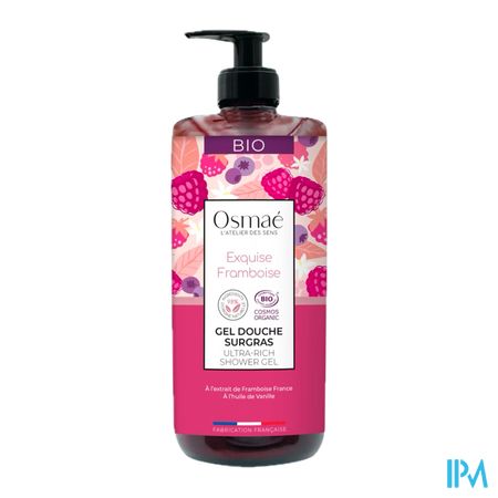 vignette Osmae Gel Douche Surgras Bio Exquise Framboise Flacon Pompe 1l