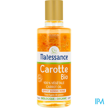 vignette Natessance Bio Huile De Carotte 100% Pure Effet Bonne Mine 100ml