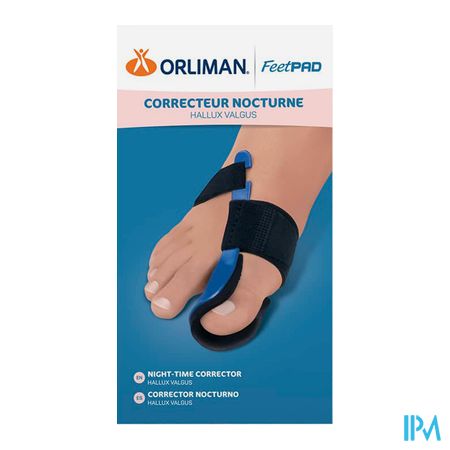 produit Orliman Feetpad Hallux Vagus Correcteur Nocturne Oignon Gros Orteil Gauche Tm