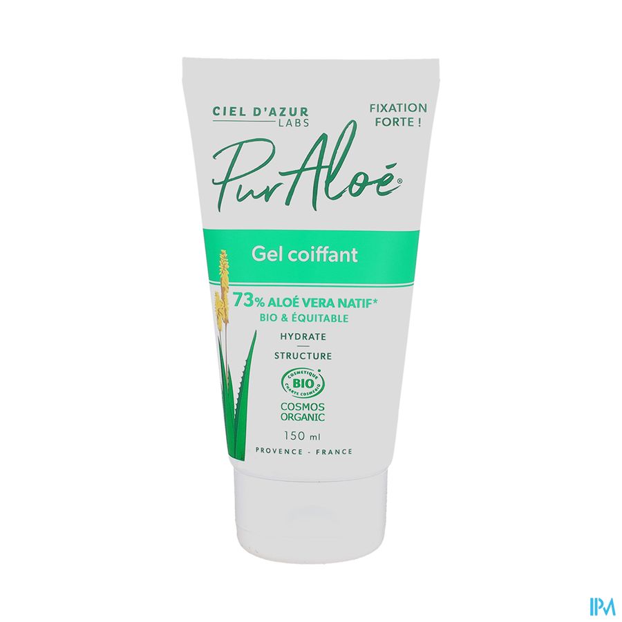 vignette Ciel Azur Puraloe Gel Coiffant Aloe Vera 73 Bio 150ml