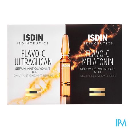 vignette Isdin Isdinceutics Flavo C Melatonin + Ultraglican Ampoule 2ml 20