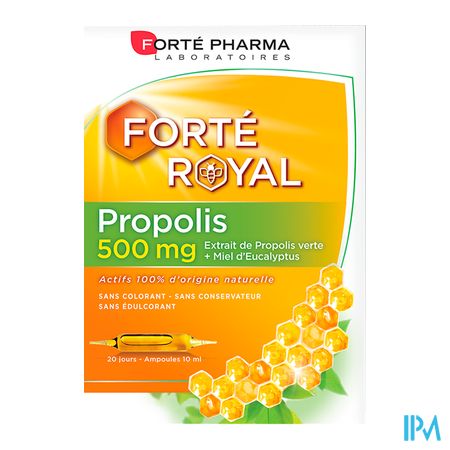 produit Forte Pharma Forte Royal Propolis Royale 500mg Ampoule Buvable 10ml 20