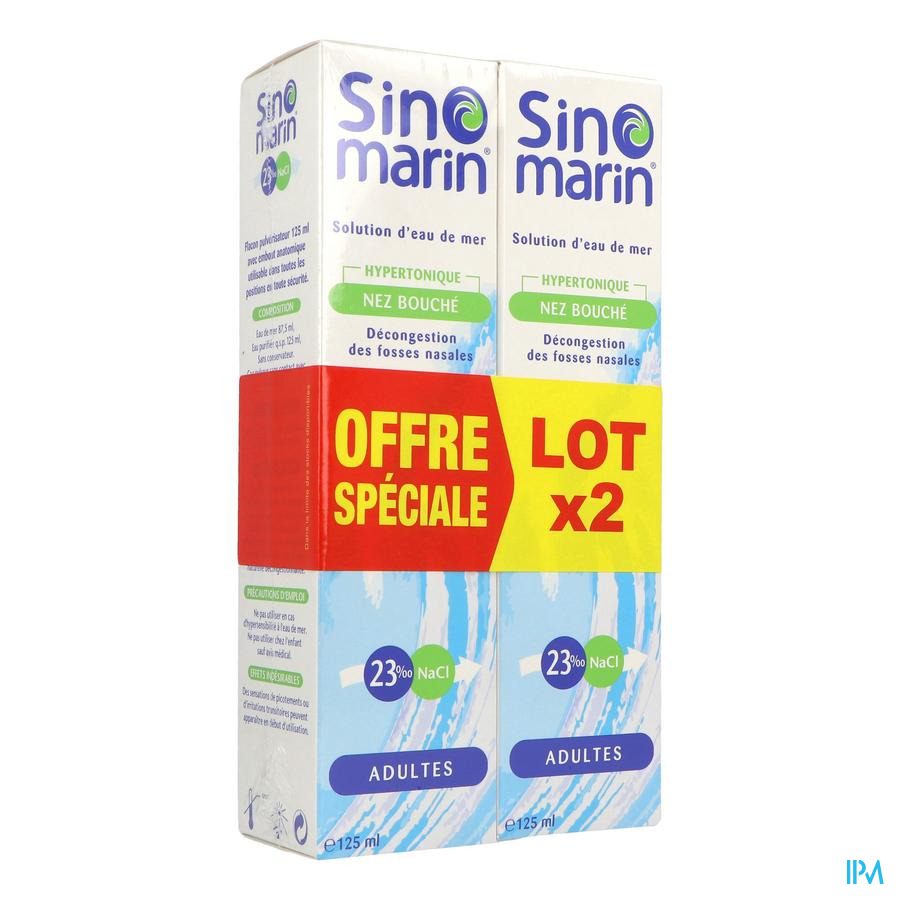 produit Sinomarin Solution Nasale Hypertonique Adulte 125ml