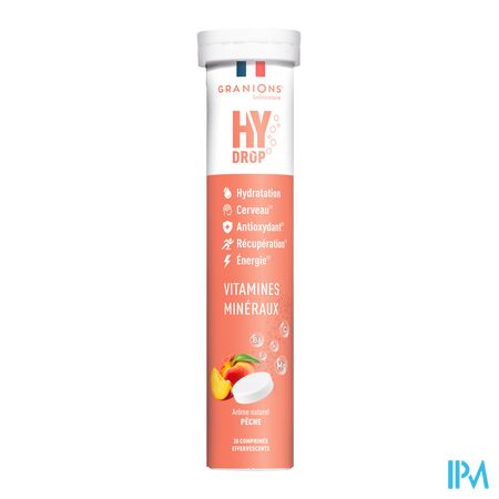 vignette Granions Hydrop Pastille Hydratation Peche Comprime Effervescent 20