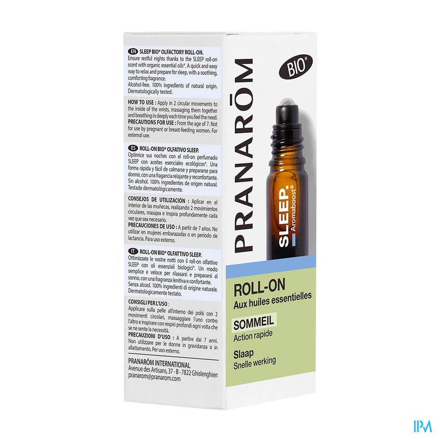 produit PRANAROM AROMABOOST ROLLER SLEEP BIO 5ML