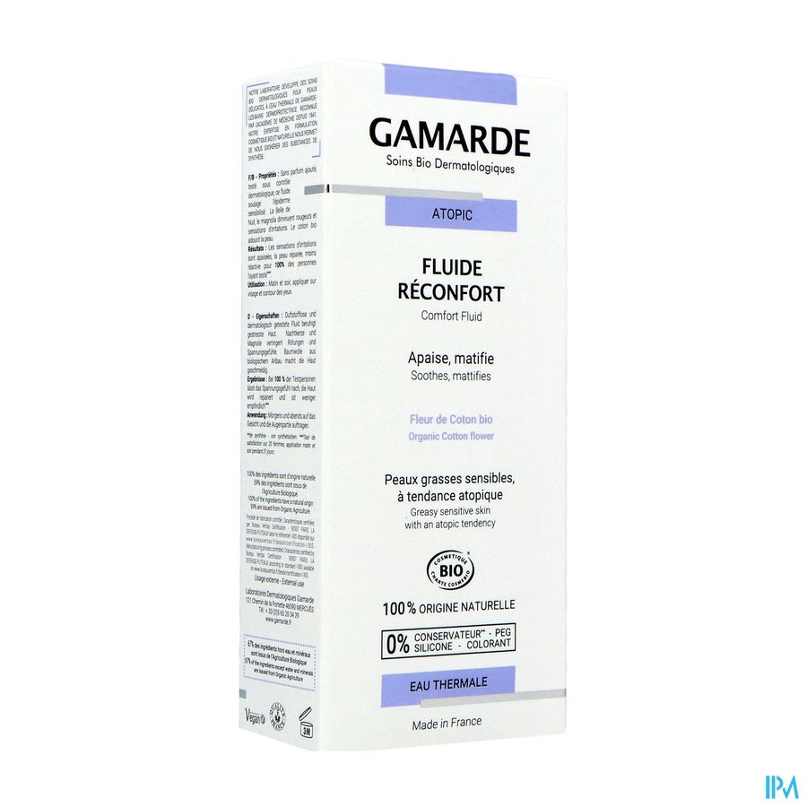 vignette Gamarde Atopic Fluide Reconfort Bio 40g
