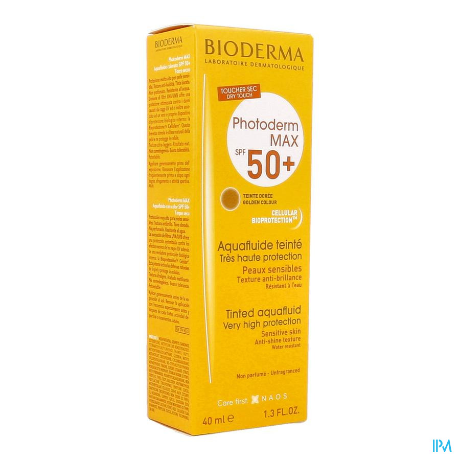 vignette Bioderma Photoderm Max Aquafluide Teinte Dore Spf50+ 40ml