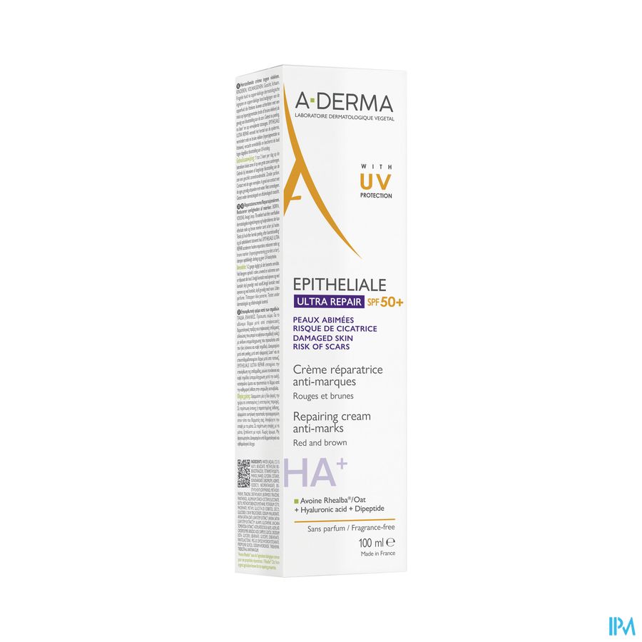 vignette A Derma Epitheliale Ultra Repair Creme Reparatrice Protectrice Antimarques Spf50+ 100ml