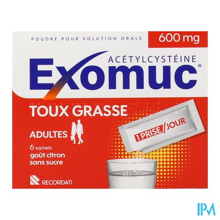 vignette Exomuc 600mg Poudre Pour Solution Orale En Sachet 6