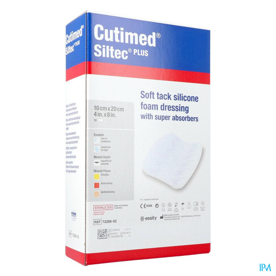 vignette Cutimed Siltec Plus Pansement Hydrocellulaire Effet 3e Main 10cm X 20cm 10