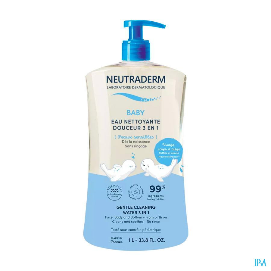 vignette Neutraderm Baby Eau Nettoyante Douceur 3en1 1l