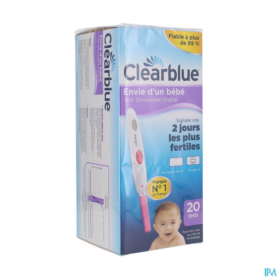 vignette CLEARBLUE TEST OVUL DIGITAL 1 HORMONE X20