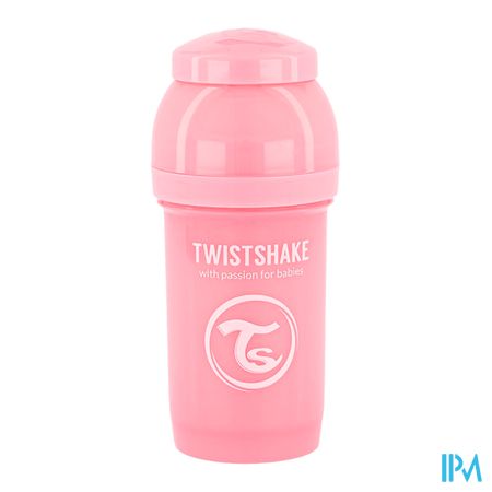 vignette Twistshake Biberon Anticolique Gris Nacre 180ml + Boite Doseur Lait