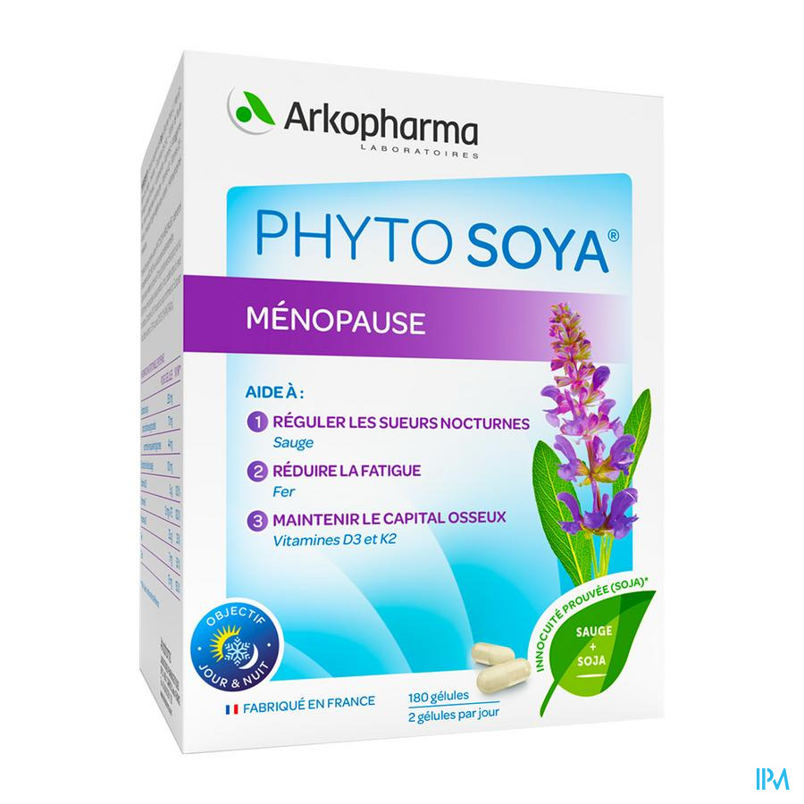 vignette Arkopharma Phyto Soya 35mg Sauge Gelule 180
